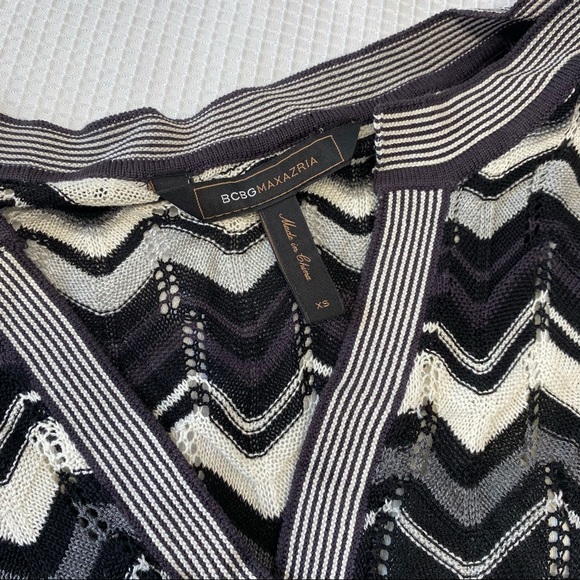 BCBGMaxazria Black & Cream Knit Pattern Mini Dress Fully Lined Size XSmall - Picture 8 of 14
